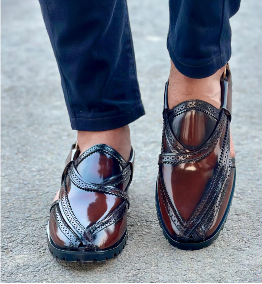 Pure Leather Handmade Peshawari Chappal Pakistani Shoes For Men by IDEAS2