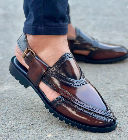 Pure Leather Handmade Peshawari Chappal Pakistani Shoes For Men by IDEAS2