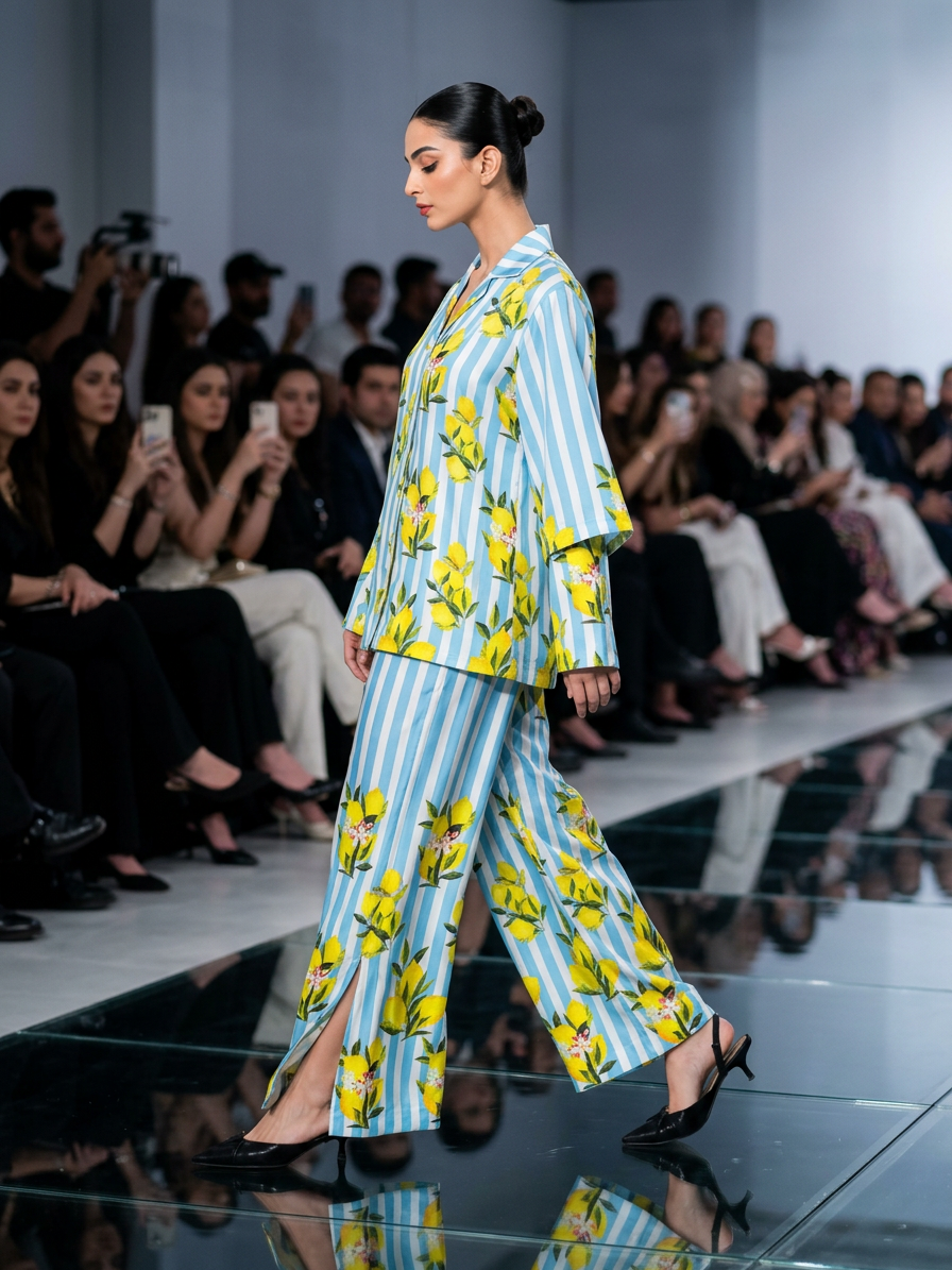 Amalfi Stripe on the runway